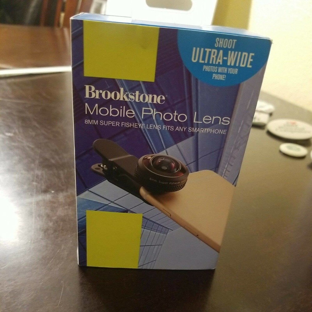 Brookstone Mobile Photo Lens 8mm Super Fisheye Lens Fits Any Smart Phones NOB